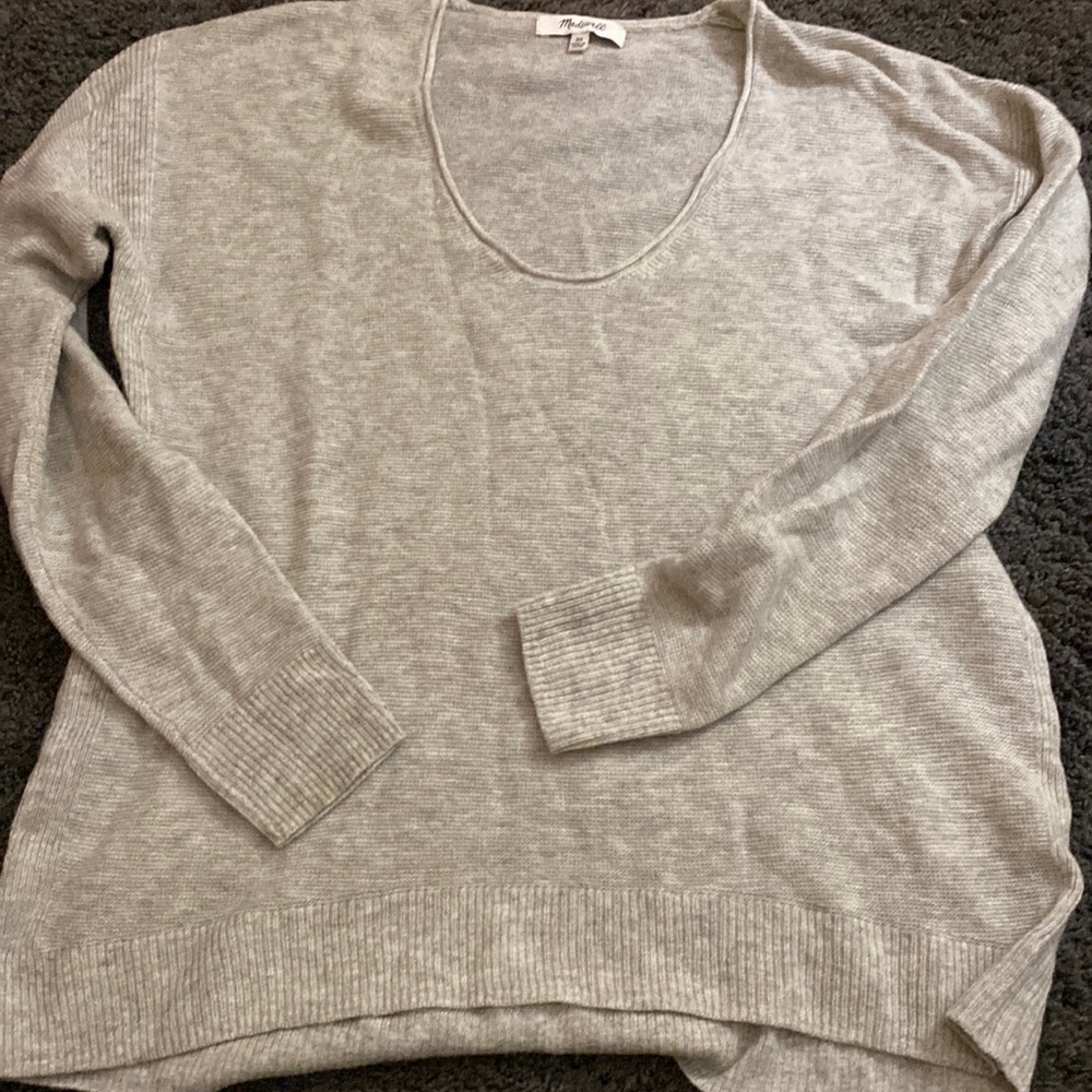 Gray cashmere madewell sweater
